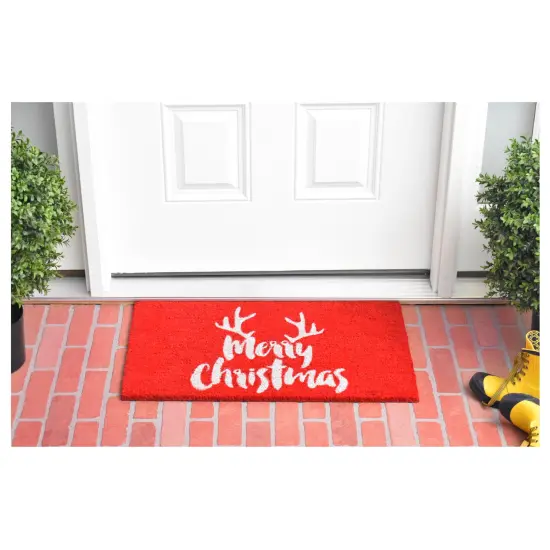 Christmas Antlers Doormat {6}