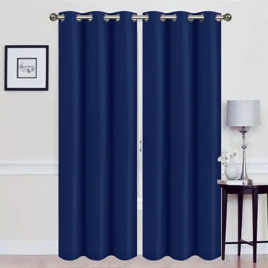 Madonna Foam-Backed Blackout Curtain Panels with Grommets Sage {3}