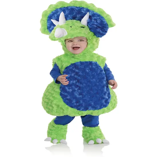 Belly Babies Plush Green Triceratops Toddler Costume {1}