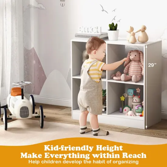 4-Cube Kids Bookcase with Open Shelves {3}