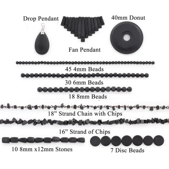 Blackstone Natural Gemstone Value Pack of Beads and Pendants {3}