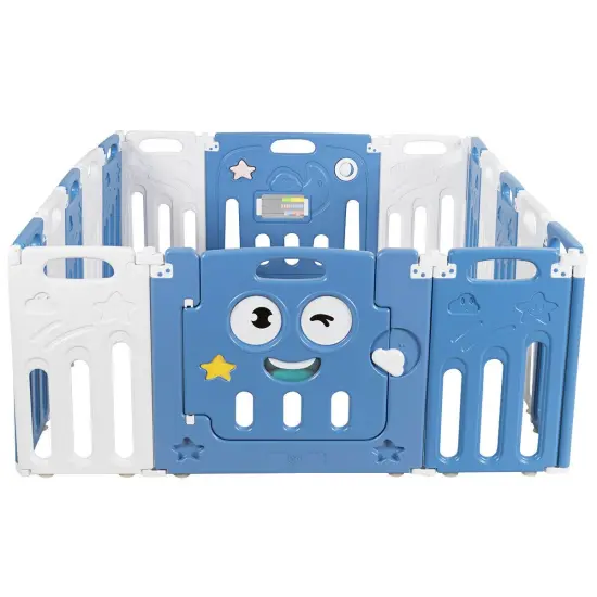 16-Panel Foldable Baby Playpen Kids Activity Centre {1}
