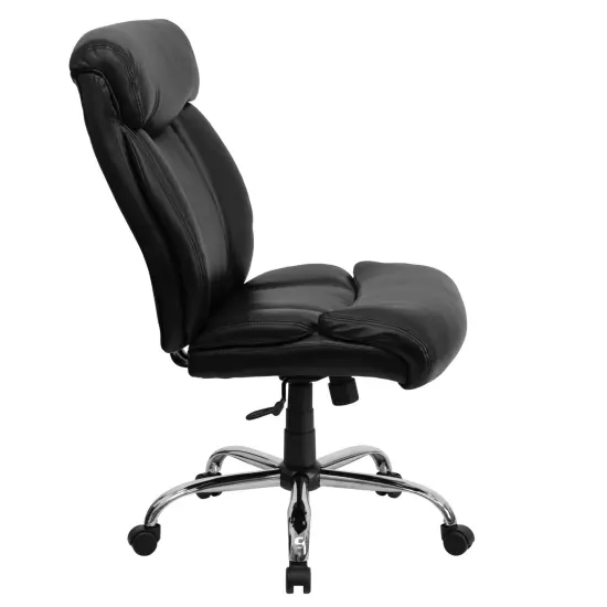Emma and Oliver 400 lb. Big & Tall High Back Full Headrest Ergonomic Office Chair w/ Chrome Base {5}