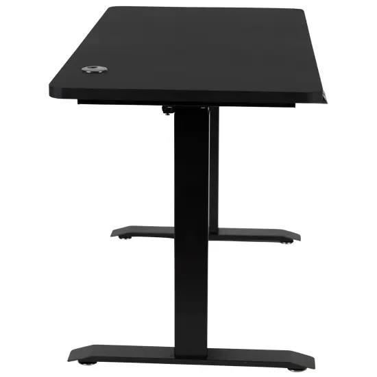 Emma and Oliver Electric Height Adjustable Standing Desk - 48" Wide x 24" Deep Black {4}