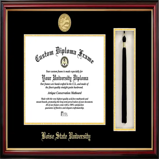 Boise State University 11w x 8.5h Tassel Box and Diploma Frame {1}