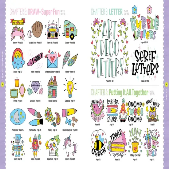 Trust Me, You Can Draw: The Super-Cute, Can't-Fail, Totally Awesome, Best-Ever Doodling, Lettering & Coloring Book {4}