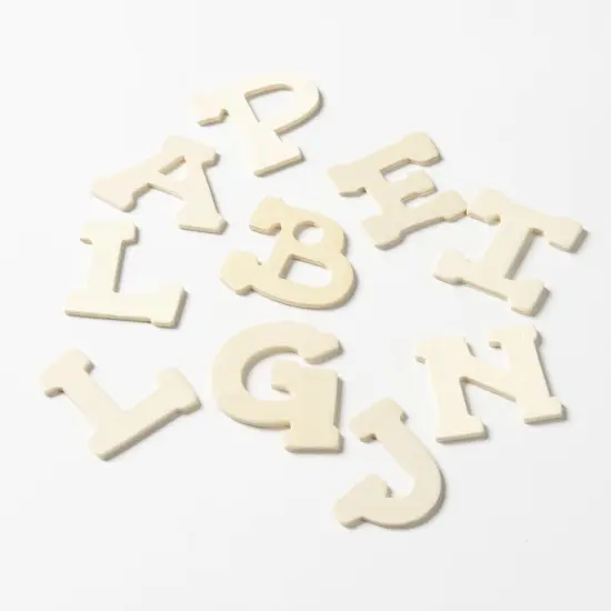 Plaid Wood Surfaces 60/Pkg-Cursive Letters {4}