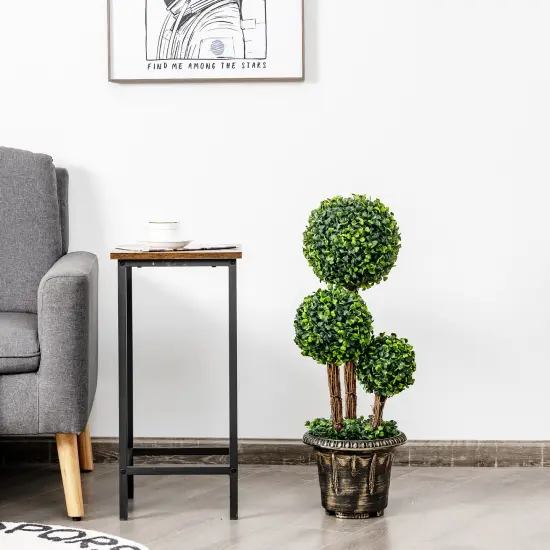 Costway 30'' Artificial Topiary Triple Ball Tree Indoor Outdoor UV Resistant {2}