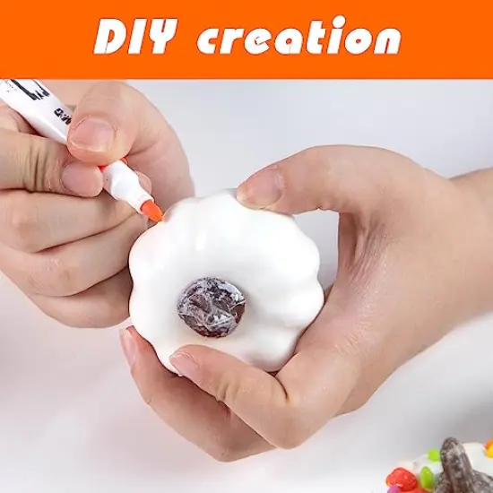 DomeStar 8PCS Pumpkins for Thanksgiving Table Decorations, Assorted Artificial Pumpkins Fabric Pumpkins for Decorating Fall Harvest Farmhouse Halloween Fall Wedding Decor {6}