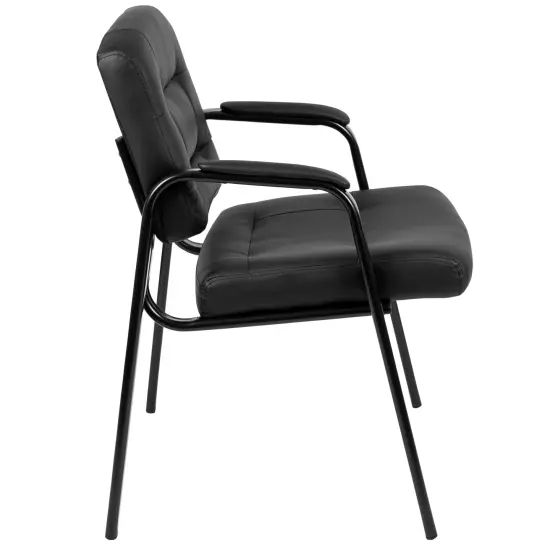Emma and Oliver Fundamentals Executive Reception Chair with Metal Frame Black {5}