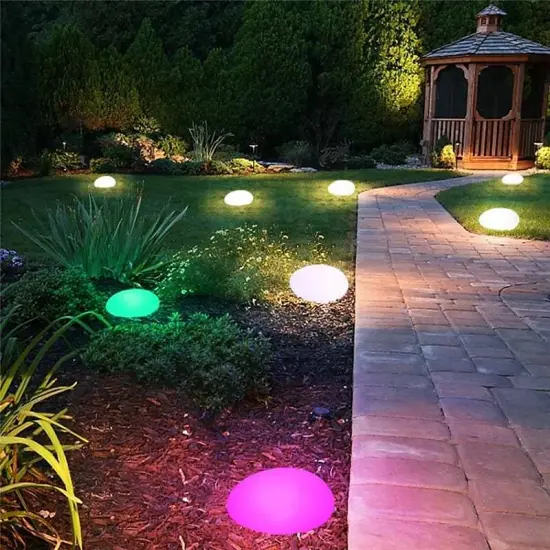 Solar Cobblestone Garden LED Light {6}
