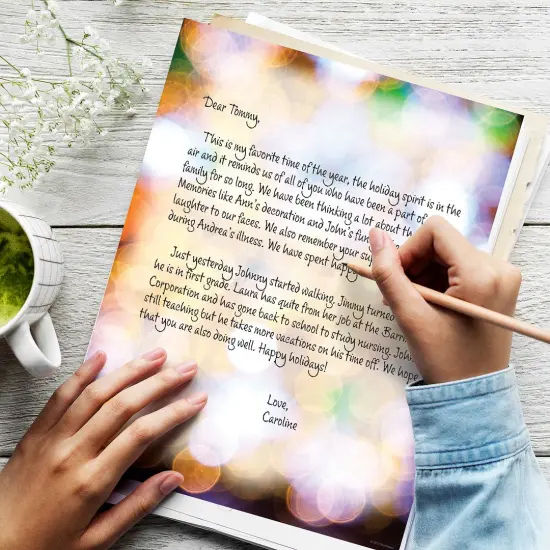 Great Papers! Party Lights Holiday Letterhead, Invitations and Announcements, Printer Friendly, 8.5"x11", 80 Pack {4}
