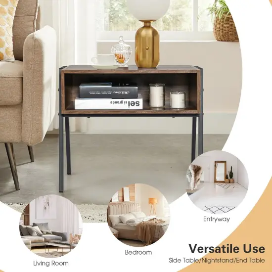 2 Pieces Stackable Night Stand Bedside End Table Set {3}