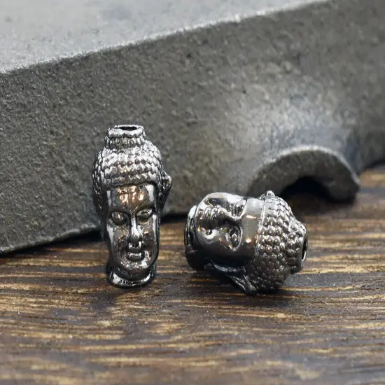 13x8mm Buddha Head Beads Rose Gold (826) {6}
