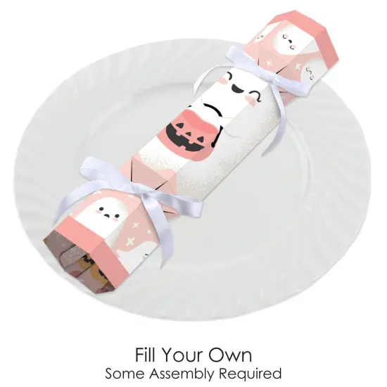 Big Dot of Happiness Pastel Halloween - No Snap Pink Pumpkin Party Table Favors - DIY Cracker Boxes - Set of 12 {3}