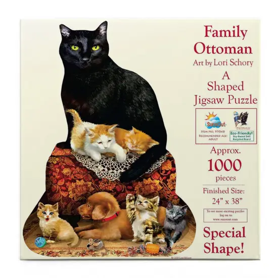 Sunsout Family Ottoman 1000 pc Special Shape Jigsaw Puzzle 95048 {4}