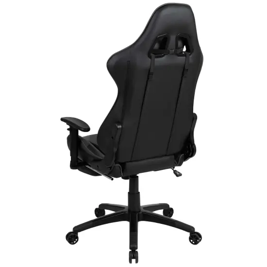 Emma and Oliver Z300 Gaming Racing Office Ergonomic PC Chair with Reclining Back and Footrest Black {9}