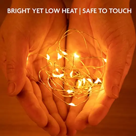 12 Pack Fairy Lights Battery Operated String Lights, 7ft 20 Led Waterproof Copper Wire Firefly Starry for DIY Wedding Party Bedroom Christmas (Warm White) {6}