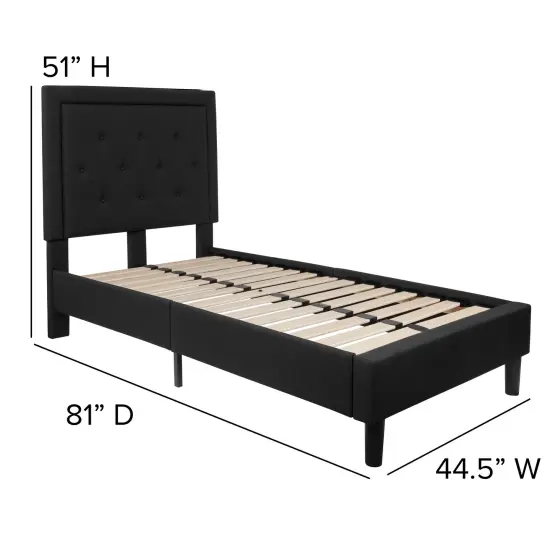 Merrick Lane Mallory Platform Bed Tufted Upholstered Platform Bed {8}