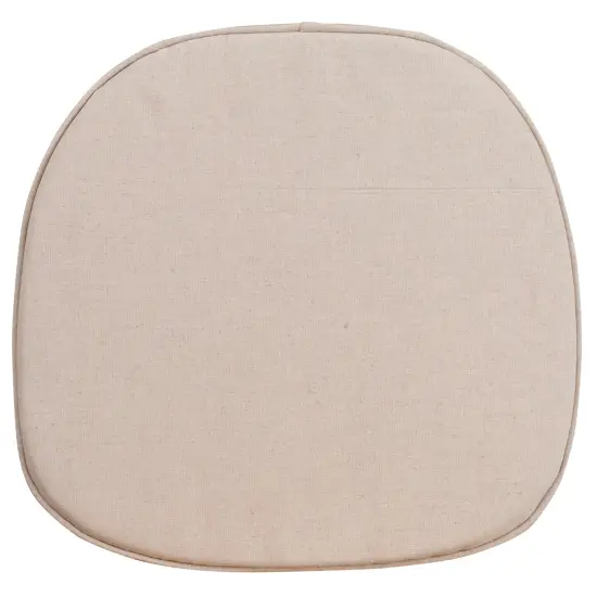 Emma and Oliver Cross Back Barstool Cushion Burlap {1}