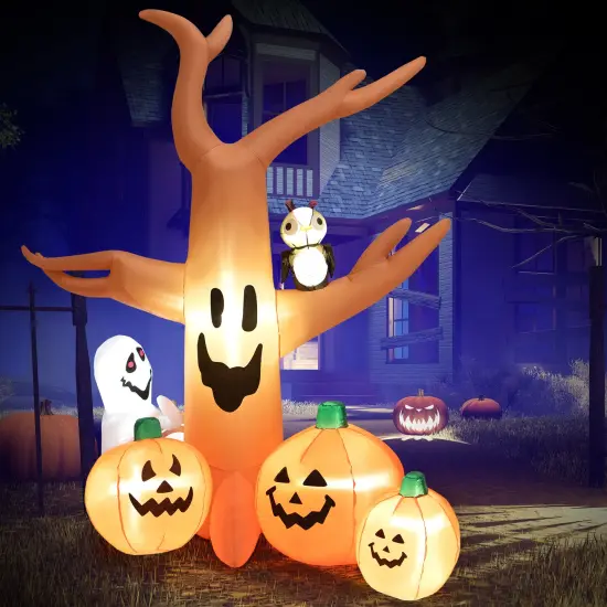 8 Feet Halloween Inflatable Dead Tree with LED Lights {2}