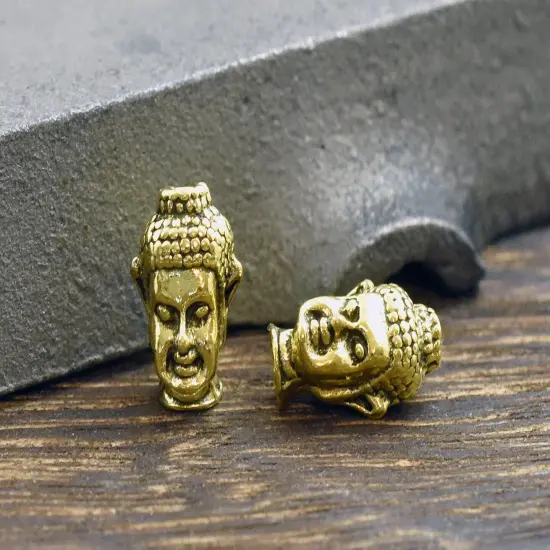 13x8mm Buddha Head Beads Gunmetal (290) {5}