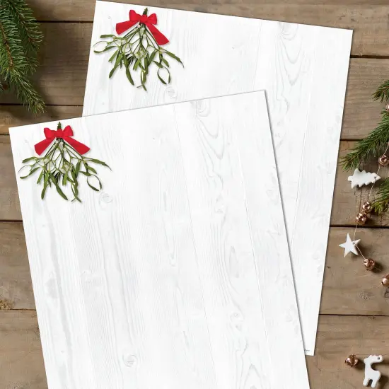 Great Papers! Barnwood Mistletoe Holiday Letterhead, Invitations, and Announcements, Printer Friendly 8.5" x 11", 50PK {2}
