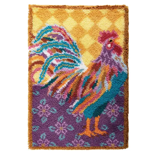 HerrschnersBohemian Rooster Latch Hook Kit Multi {1}