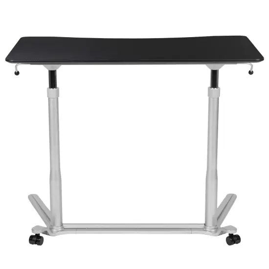 Emma and Oliver Sit-Down, Stand-Up Ergonomic Computer Desk - Standing Desk Black {3}