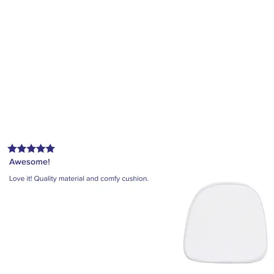 Emma and Oliver Kids Soft Fabric Chiavari Chair Cushion White {3}