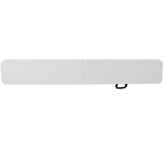 Emma and Oliver 11''W x 72"L Bi-Fold Folding Bench with Carrying Handle Granite White {5}
