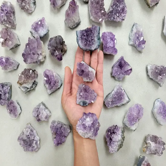 Mini Amethyst Crystal Clusters From Brazil {1}