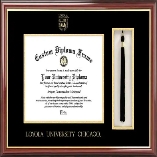 Loyola University Chicago 11w x 8.5h Tassel Box and Diploma Frame {1}