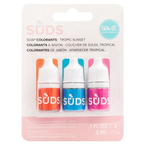 We R Memory Keepers SUDS Soap Maker Colorant 3ml 3/Pkg-Tropical Sunset - 60000134 by American Crafts {2}