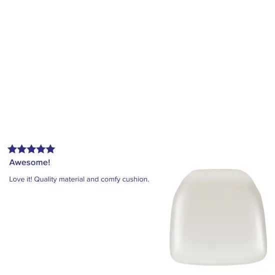Emma and Oliver Hard Chiavari Dining Chair Cushion White Vinyl {7}