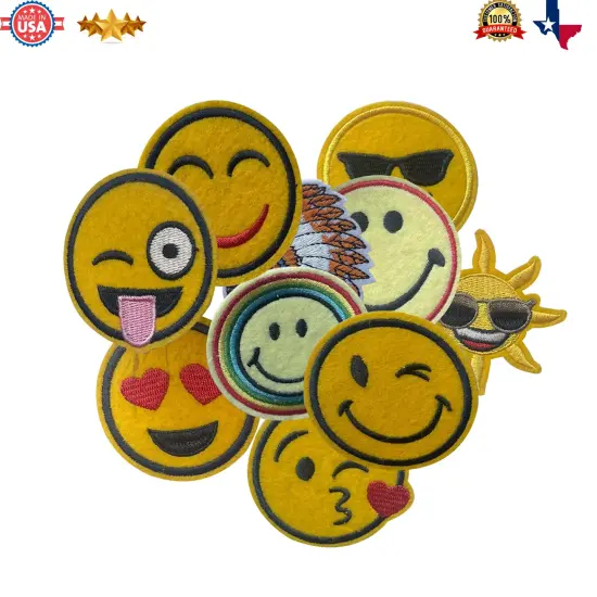 Enhance Your Style with Emoji Patches for Clothes|Customs, Patchwork or gift and personalize patch for clothes | Fun and Expressive Embroidered Designs | RADYAN&reg; {2}