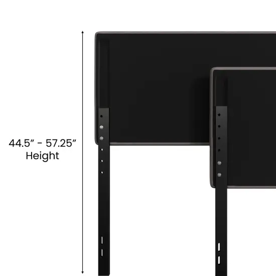 Merrick Lane Coppola Headboard with Tufted Upholstery and Powder Coated Metal Frame {5}