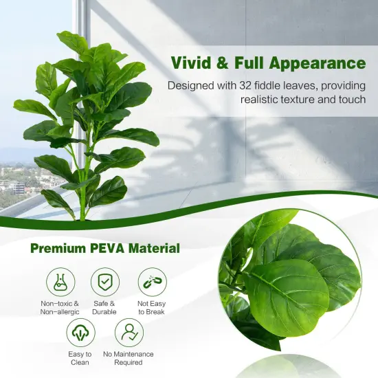 2-Pack Artificial Fiddle Leaf Fig Tree {5}