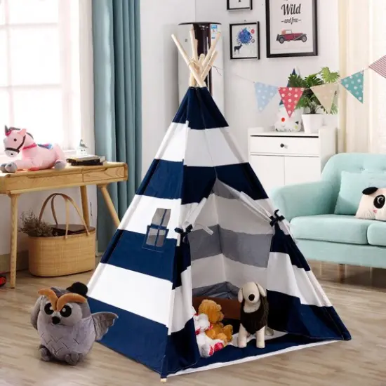 5' Portable Indian Children Sleeping Dome Play Tent Blue {1}
