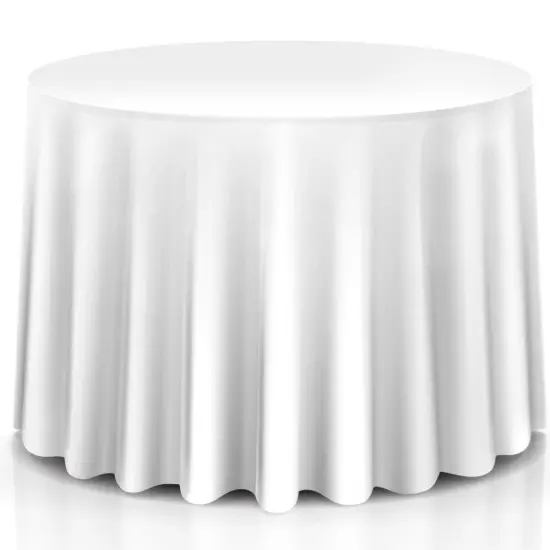 10 Pieces 120 Inch Home Restaurant Polyester Round Tablecloth {1}