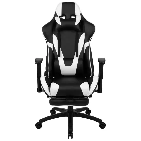 Emma and Oliver Z300 Gaming Racing Office Ergonomic PC Chair with Reclining Back and Footrest Black {3}