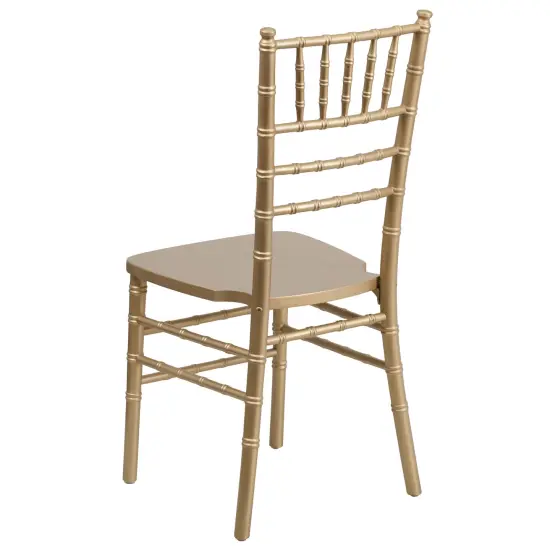 Emma and Oliver Wedding & Event Wood Chiavari Dining Chair Gold {4}