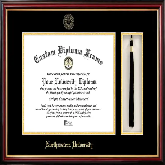 Northeastern University 14w x 11h Tassel Box and Diploma Frame {1}