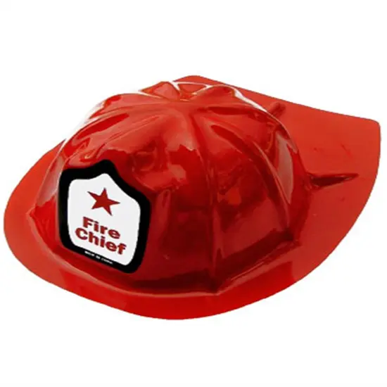 Set of 12 Adult's Plastic Fireman Fire Chief Party Hat {1}