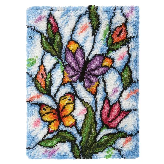 SundanceButterfly Stained Glass Latch Hook Kit Multi {1}