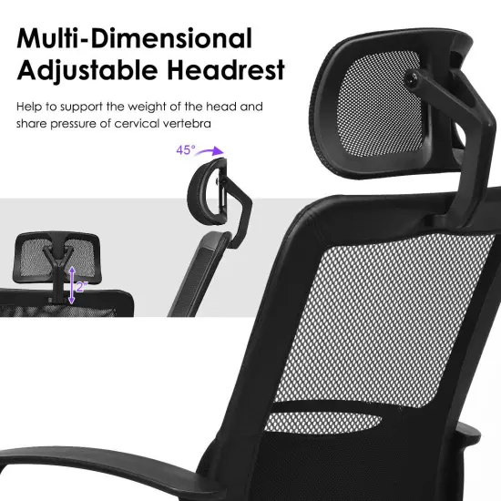 Mesh Office Chair High Back Ergonomic Swivel Chair {4}