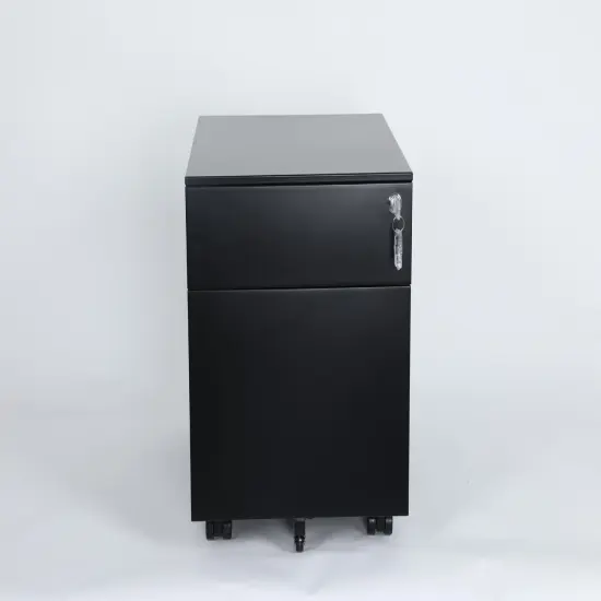 2 Drawer Mobile File Cabinet with Lock Metal Filing Cabinet for Legal File and Documents White {4}