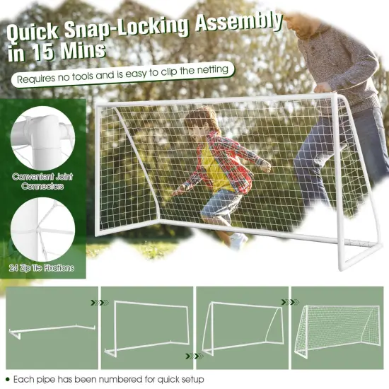Soccer Goal with Strong PVC Frame and High-Strength Netting {5}