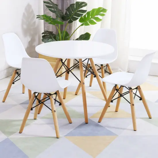 5 Piece Kids Mid-Century Modern Table Chairs Set {2}