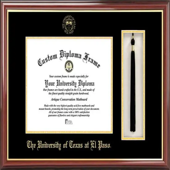 University of Texas, El Paso 11w x 8.5h Tassel Box and Diploma Frame {1}